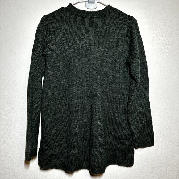 Soft Surroundings Sydney Sweater Cable Knit Long Sleeve Crew Neck Green Petite S - Picture 5 of 5